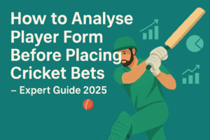 ricket players in action during a T20 match – analysing player form for cricket betting predictions 2025.